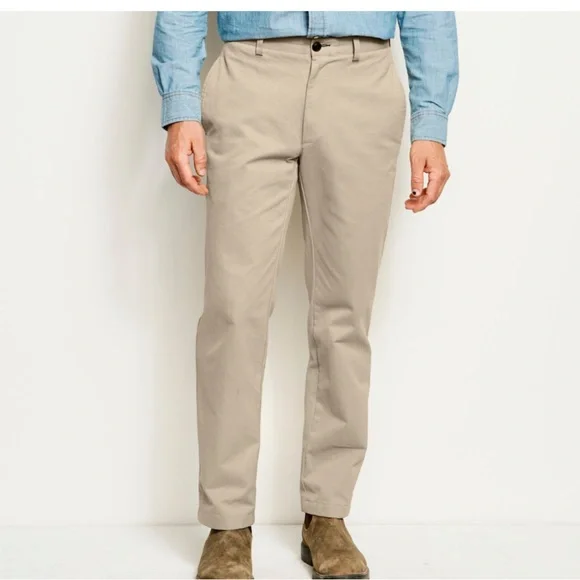 HUGO BOSS Khakis Regular Fit Cropped Flat Front Size 38 - Picture 1 of 12